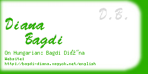 diana bagdi business card